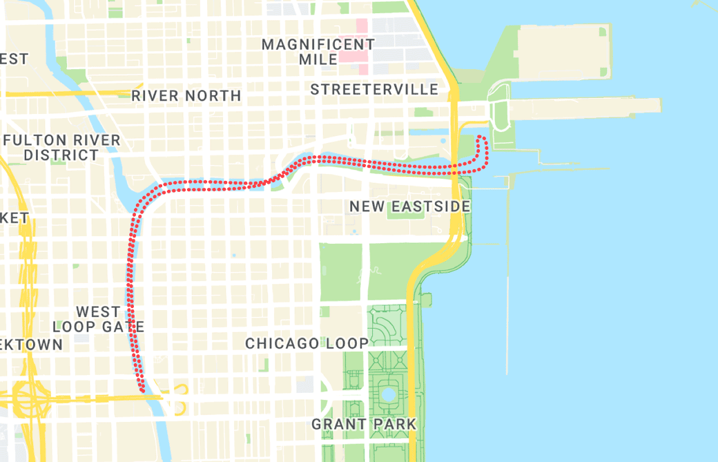 Water taxi river route map