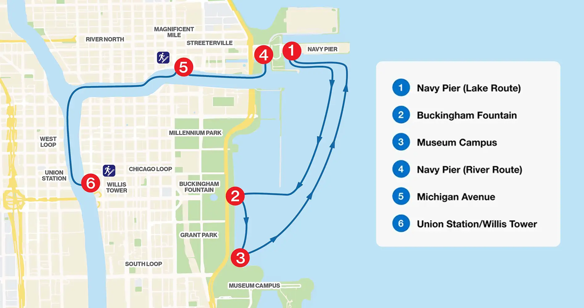Water taxi river route map